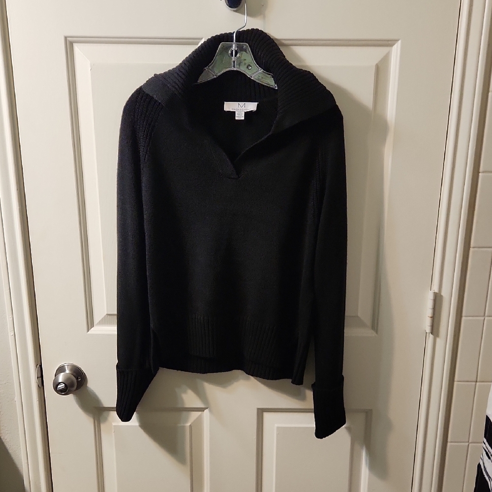 Magaschoni Black Cowl Neck Sweater